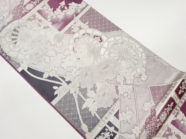 JAPANESE FUKURO OBI / WOVEN FLOWERS